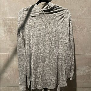 Daily Ritual Heather Gray Hooded Top